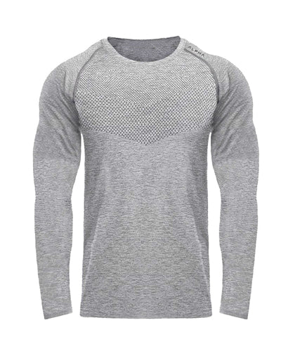 Men Long Sleeves T-Shirts Mesh Breathable Gyms Fitness Sports Clothes