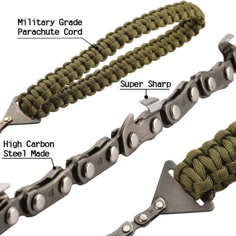 Braided Umbrella Rope Camping Survival Pocket Saw