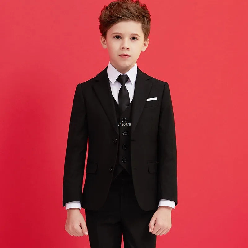 Boys Black Suit Costume