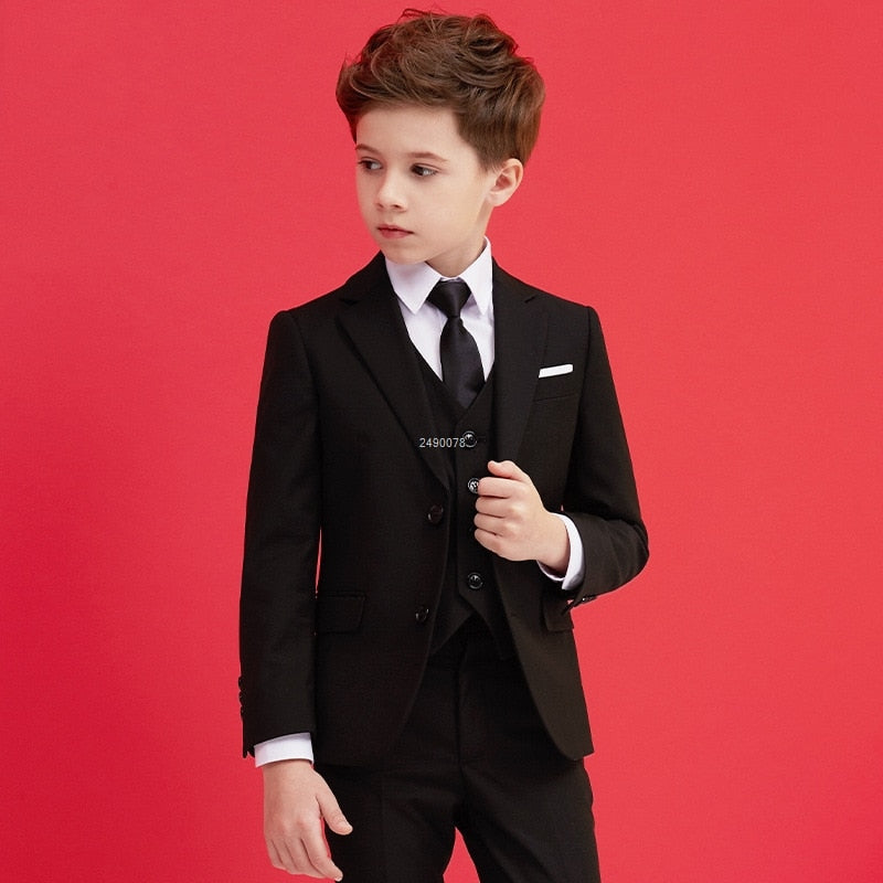 Boys Black Suit Costume