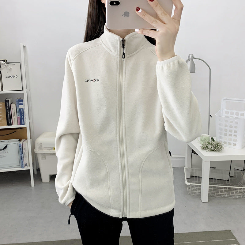 Men's And Women's Fashion Casual Thickening Polar Fleece Shell Jacket