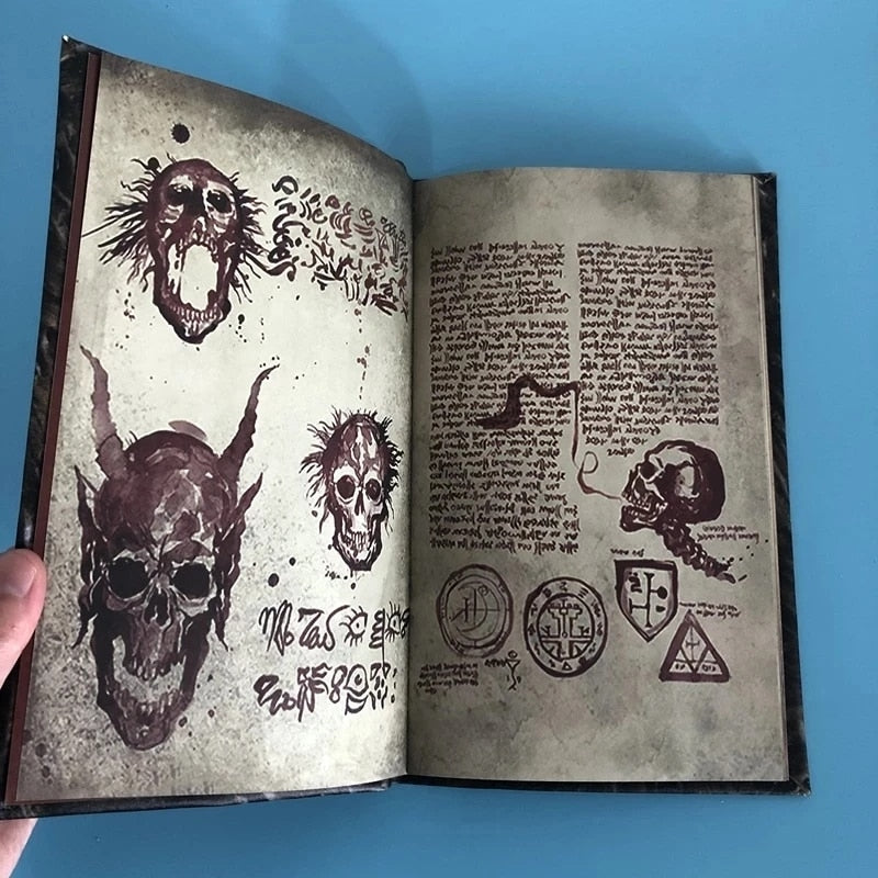 New Necronomicon ResinDark Magic Book Demon Evil Dead Summon Book Horror Movie Prop Collection Halloween Home Room Desktop Decor