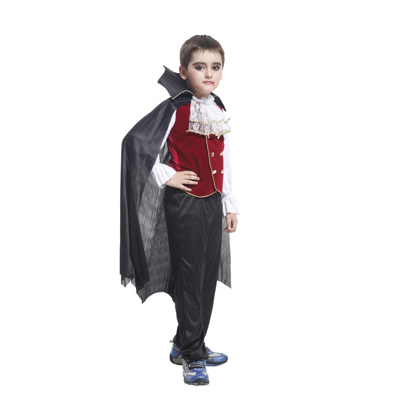 Boys Vampire Cosplay Costume for Kids Halloween Carnival Party Dress Clothing