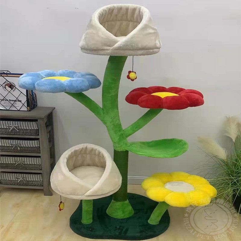 Flower Cat's Nest Platform Grasping Board Integrated Climbing Frame