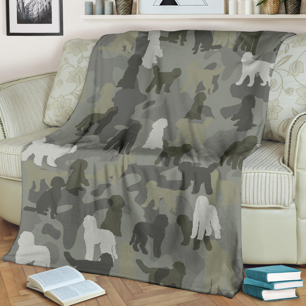 Goldendoodle Camo Blanket