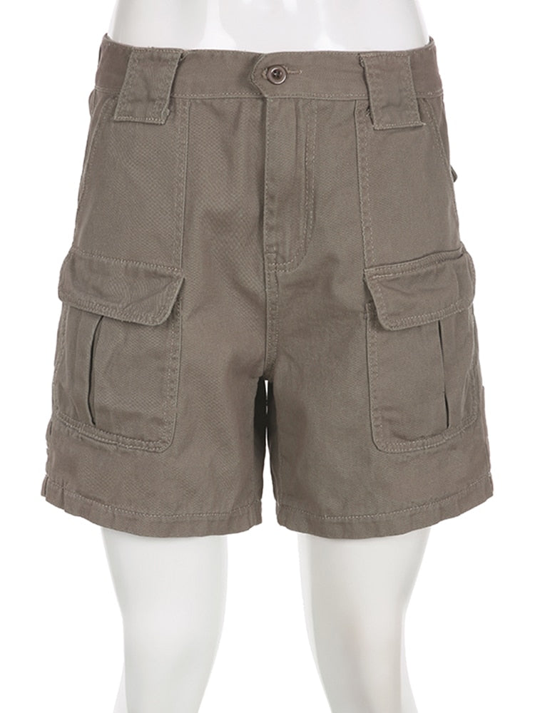 Pockets Stitch Straight Leg Short